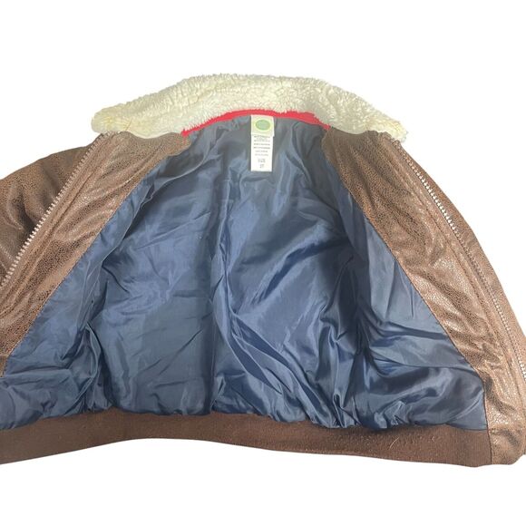 Aviator Pilot Flight Jacket Full Zip Sherpa Winter Coat Sz 2T Top Gun Little Me - Picture 5 of 6